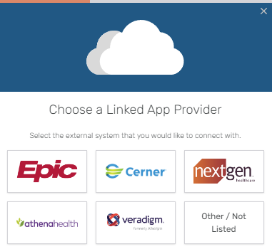 Linked App Create Select screenshot